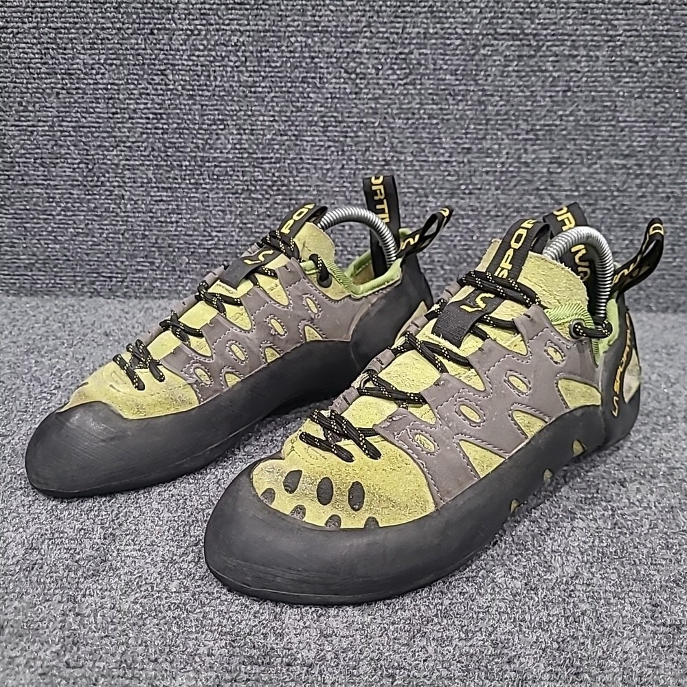 La Sportiva Climbing Shoes Mens Size 7‎ Black Green Tarantulace Lace Up Leather